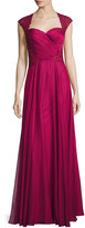 Thumbnail for your product : La Femme Ruched-Bodice Sweetheart Gown, Cocoa