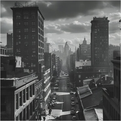 East Urban Home Black And White Cityscape Shower Curtains Extra Long