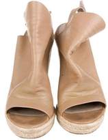Thumbnail for your product : Balenciaga Leather Espadrille Wedges