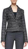 Thumbnail for your product : Nanette Lepore Striped Tweed Fitted Blazer