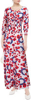 Thumbnail for your product : Isolda Shirred Floral-print Cotton-gauze Maxi Dress