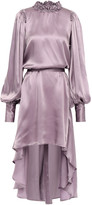 Thumbnail for your product : Ann Demeulemeester Rasoseta Asymmetric Ruffle-trimmed Silk-satin Dress