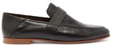 Thumbnail for your product : Brunello Cucinelli Embellished-bar Leather Loafers - Black