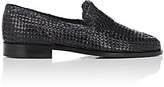 Thumbnail for your product : Barneys New York Men's Woven Leather Loafers - Navy