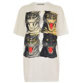 Thumbnail for your product : Gucci Tiger Face Crew Neck T Shirt