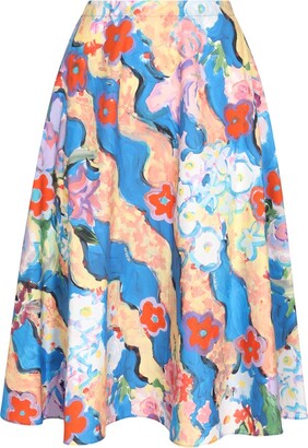 Marni High-Waist Floral-Printed A-Line Skirt