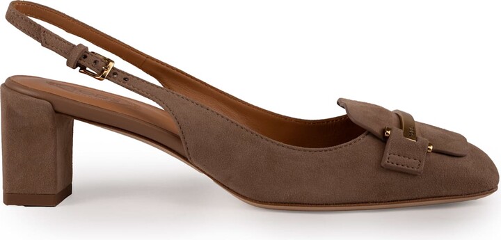 Tod's Suede Slingback Pumps