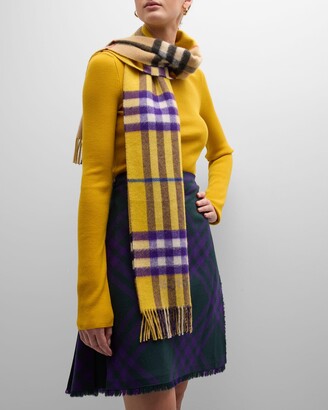 Burberry Giant Check Cashmere Scarf - ShopStyle Scarves & Wraps