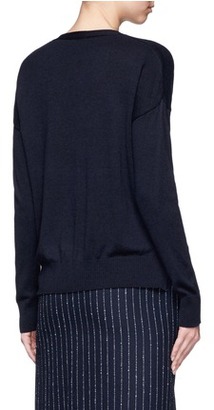 Topshop Oversized V-neck wool blend sweater