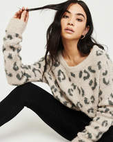 Thumbnail for your product : Abercrombie & Fitch Brushed Leopard Sweater