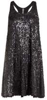 Thumbnail for your product : Norma Kamali Sequinned Flared Mini Dress - Womens - Black