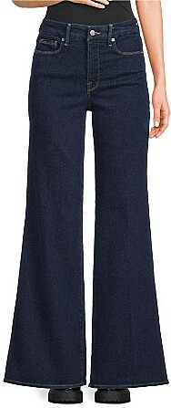 Good American Good Waist High Rise Wide Leg Palazzo Jeans