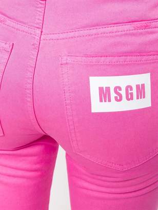 MSGM distressed straight jeans