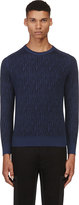 Thumbnail for your product : Calvin Klein Collection Blue Prism-Patterned Sweater