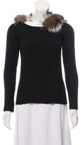 Thumbnail for your product : Prada Fur-Trimmed Knit Sweater