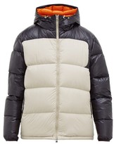 Thumbnail for your product : Moncler Latour Hooded Quilted Down Jacket - Beige Navy