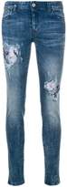 Just Cavalli patch detail slim jeans 