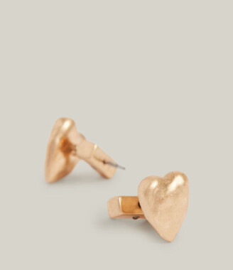 AllSaints Taffy Heart Stud Earrings
