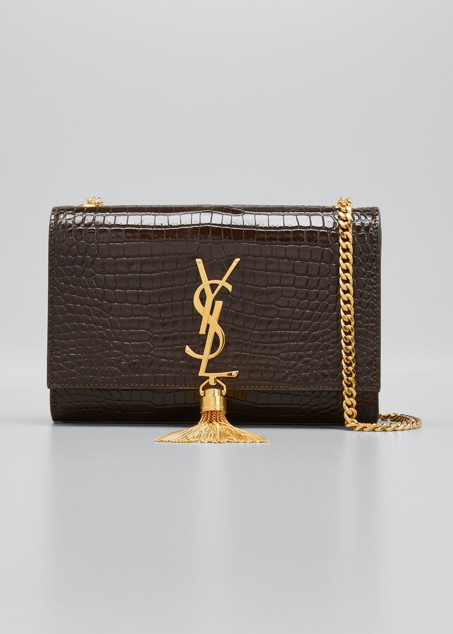 Saint Laurent Crocodile Embossed Leather Handbags | Shop the 