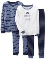 Thumbnail for your product : Carter's Boys' or Little Boys' 4-Piece Fitted Cotton Pajamas