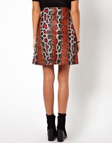 Thumbnail for your product : Lavish Alice Patent Skirt In Python Print