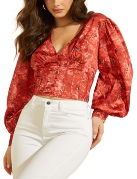 guess blouses at macy's