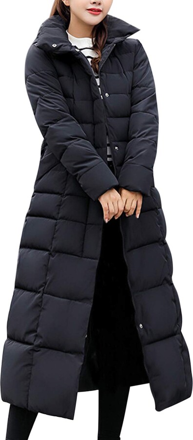 ladies puffer coat with belt