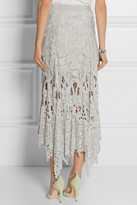 Thumbnail for your product : Donna Karan Asymmetric macramé lace skirt