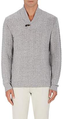 Barneys New York MEN'S CABLE-KNIT WOOL-CASHMERE SWEATER