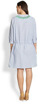 Thumbnail for your product : Melissa Masse Melissa Masse, Sizes 14-24 Seersucker Drawstring Dress