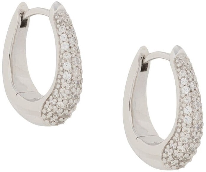 Pave Hoop Earrings | Shop the world's largest collection of 