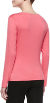 Thumbnail for your product : Natori Isla Long-Sleeve Jersey Top, Coral Punch