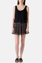 Thumbnail for your product : Topshop Floral Lace Pleat Miniskirt