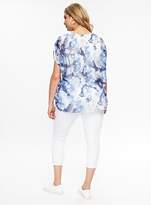 Thumbnail for your product : Evans Pale Blue Printed Cape Top