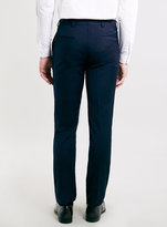 Thumbnail for your product : Topman Navy Pin Dot Skinny Fit Suit Dress Pants
