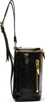 Thumbnail for your product : Giuseppe Zanotti Black Patent Python-Embossed Backpack