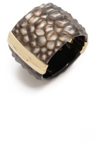 Thumbnail for your product : Alexis Bittar Crocodile Textured Liquid Hinge Bracelet