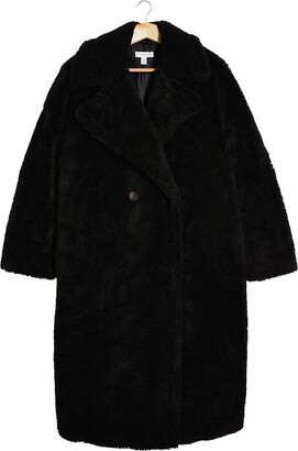 Topshop Whinnie Long Borg Faux Fur Coat - ShopStyle