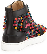 Thumbnail for your product : Christian Louboutin Multi-Spiked High-Top Sneaker, Black