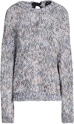 Rochas Tie-back Marled Open-knit Cotton Sweater