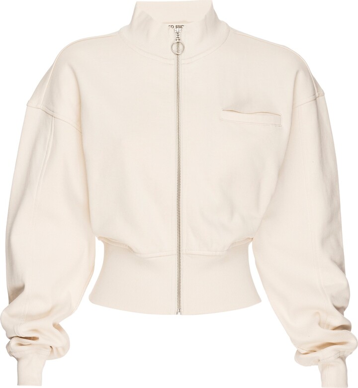 CD Studio Organic Cotton Cream Bomber Jacket ShopStyle