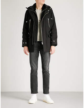 The Kooples Andrew faux-fur collar cotton-twill parka jacket