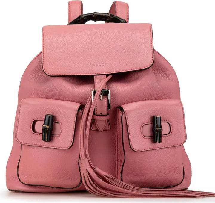 2000-2015 Leather Bamboo Tassel backpack