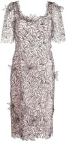 Thumbnail for your product : Marchesa Notte Embroidered Short-Sleeve Dress