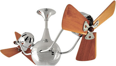 Matthews Fan Company 44" Vent-Bettina 3 - Blade Dual Ceiling Fan with Wall Control and Light Kit Included