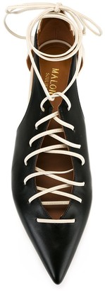 Malone Souliers Lace-Up Ballerinas