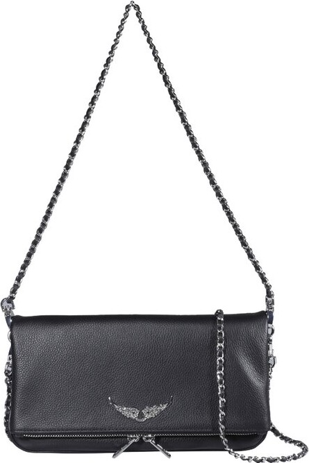 Zadig & Voltaire Womens Noir Mini Rock Leather Clutch bag - ShopStyle