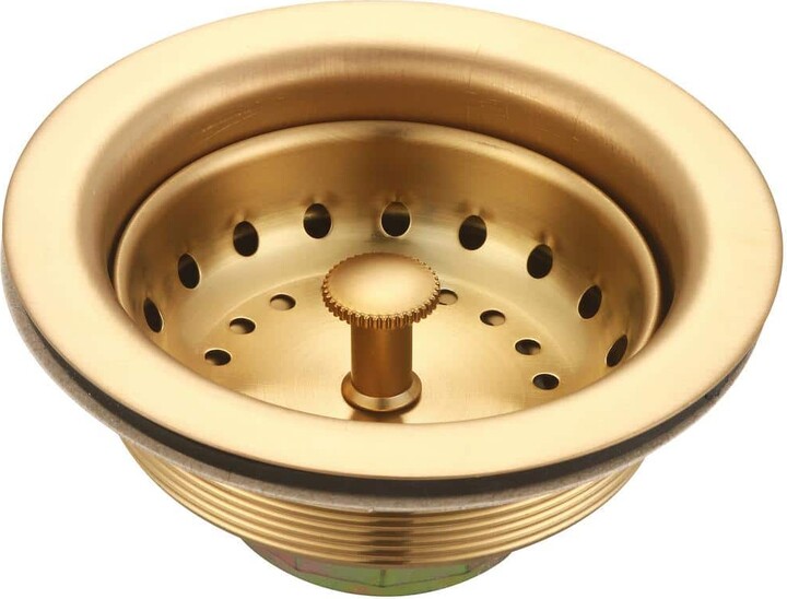 Olympia 4.8 in. W Grid Kitchen Sink Drainin Brushed Gold