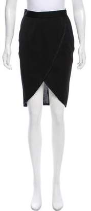 Saint Laurent Knee-Length Wrap Skirt