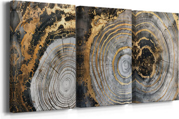 Mercer41 ABSTRACT Series CCLXXIX -Custom Wrapped Gallery Canvas - 3 Pieces